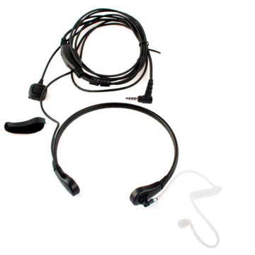 Throat Microphone With Covert Acoustic Tube Earpiece
