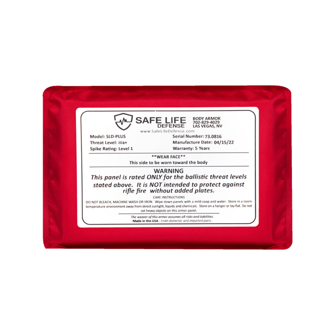 Safe Life Defense IIIA+ Side Armor Panels 5”x7”