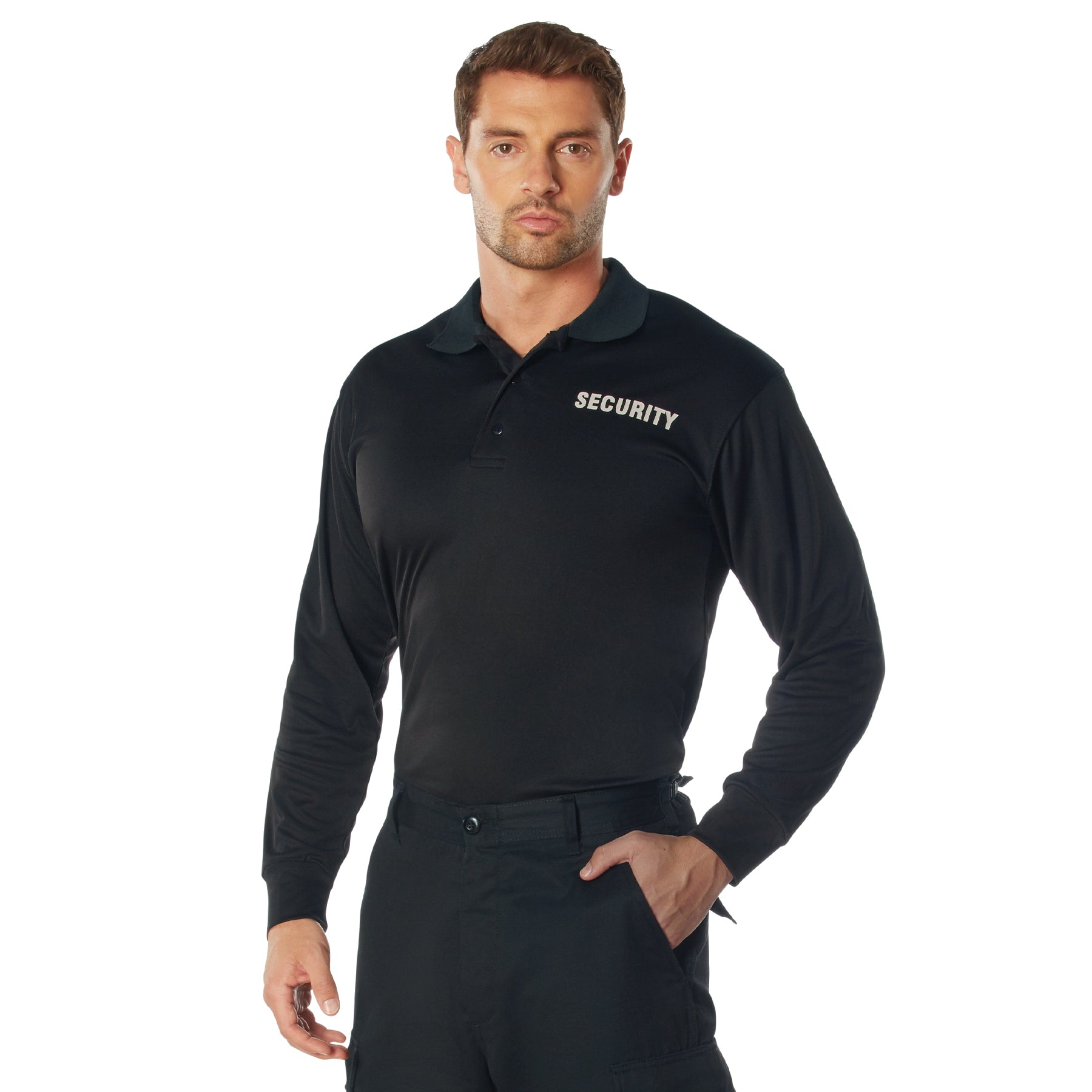 Moisture Wicking Long Sleeve Security Polo Shirt