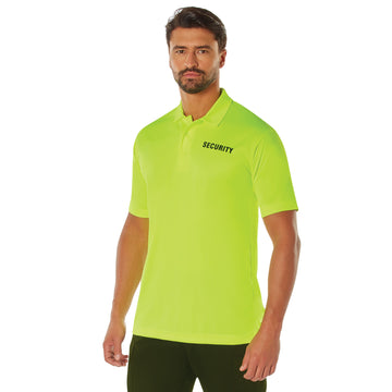 Rothco Moisture Wicking Security Polo Shirt S/S Safety Green