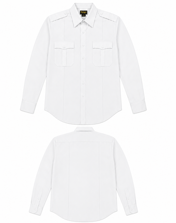 Rapier- Women White L/S Military Style Shirt