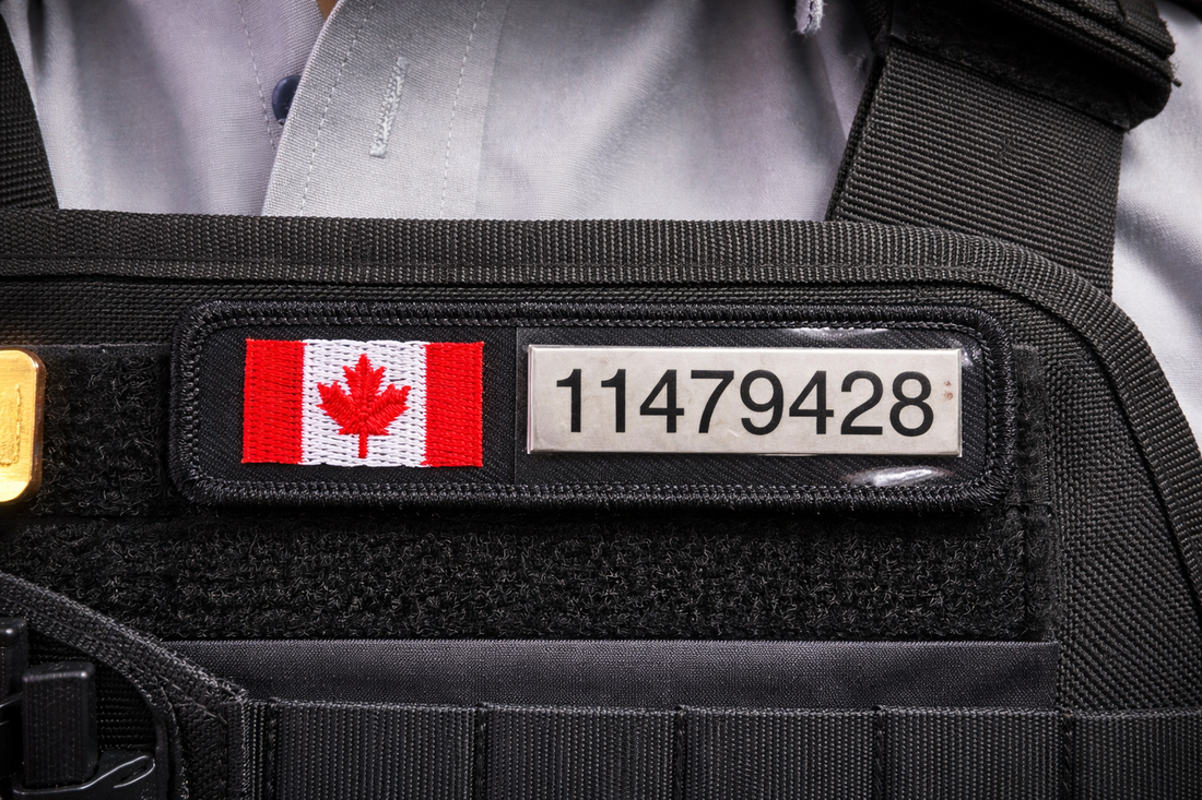 Canada Flag Name Tag with Velcro